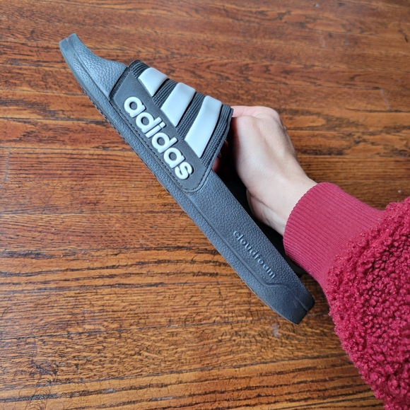 Adidas Womens COMFORT BLACK / CLOUD WHITE Size 6 - Picture 7 of 8